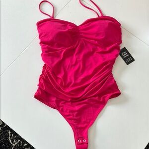 Women’s  EXPRESS Pink One Piece Bodysuit- Med
